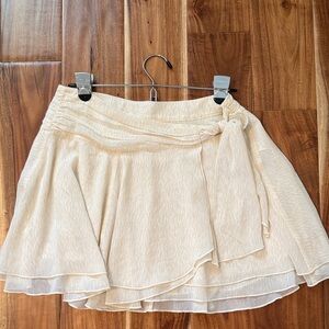 Aerie Cream Skater Skirt